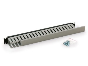 Panel rack 19" TRITON 1U z pojedynczym kanałem kablowym